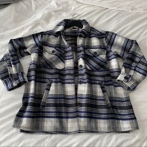 H&M PLAID SHIRT JACKET